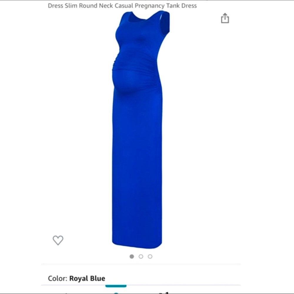Sleeveless Fitted Maternity Dress - Large